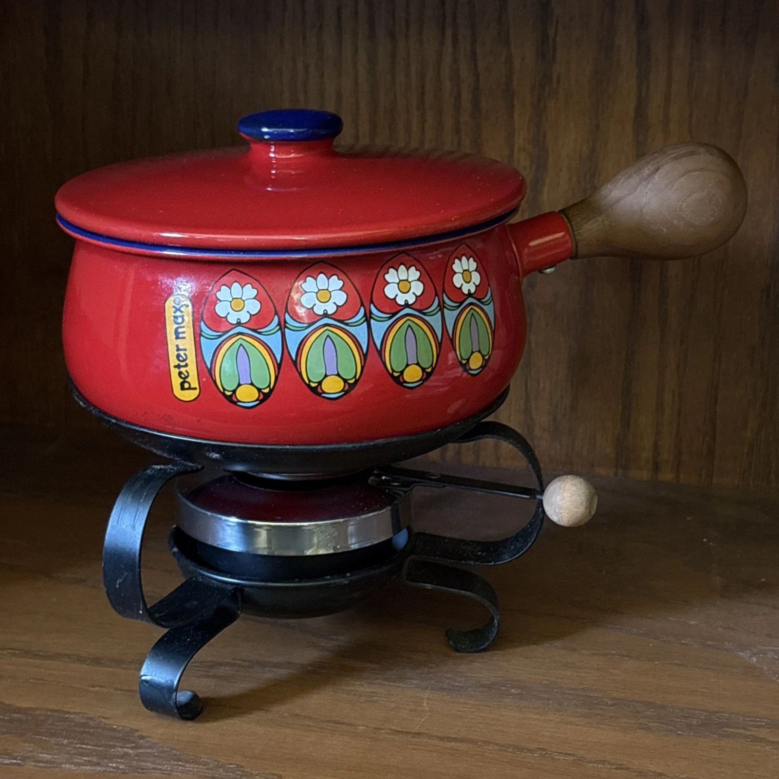 Vintage Peter Max MCM Fondue Set In Red
Opens in a new window or tab