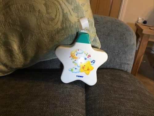 Vintage Tomy Starlight Dreamshow Musical Wiegenlied Stern mit Nachtlichtprojektor