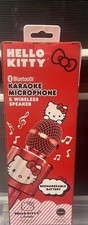 Hello Kitty Bluetooth Karaoke Microphone  Wireless Speaker USB Charging Red NIB