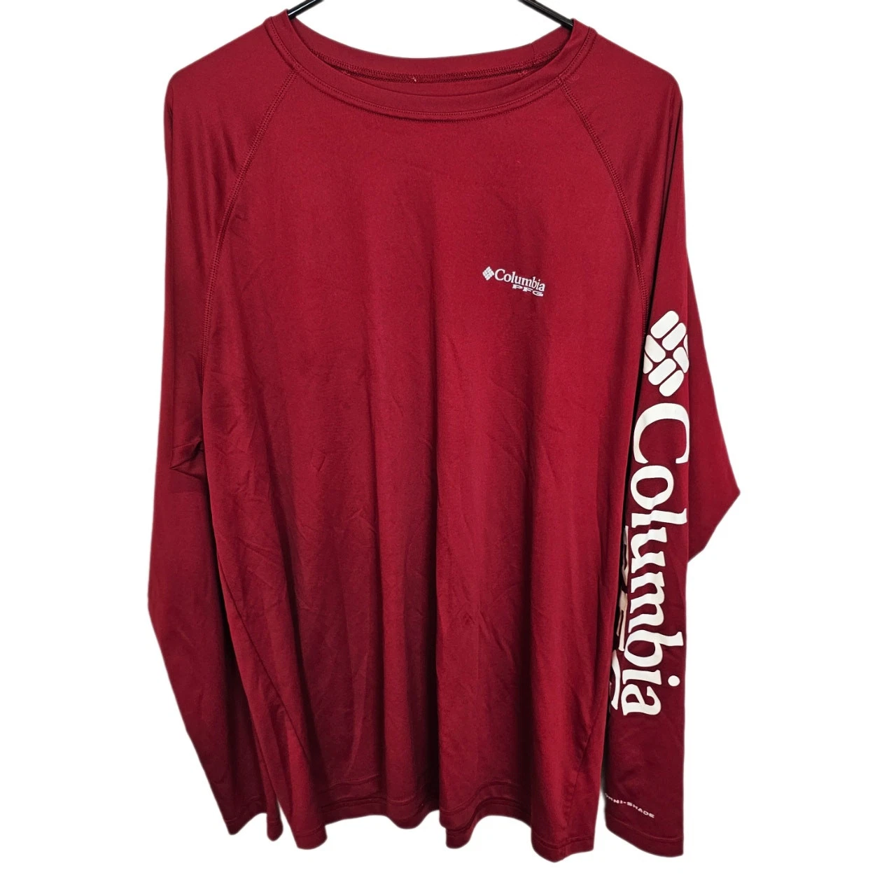 Columbia Shirt Men Fishing Shirt Men Long Sleeve Shirt Columbia PFG Shirt Red