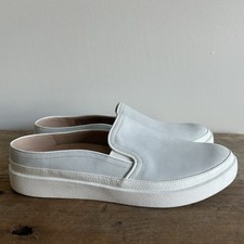 Vionic Shoes Effortless Slip On Mules Women's 9 Gray Leather Round Toe Casual