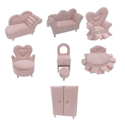 Sofa Shaped Small Jewelry Box Plush Texture Perfect Gift for Women Girls