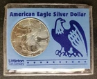 1999 $1 American Silver Eagle Dollar in a Littleton Holder