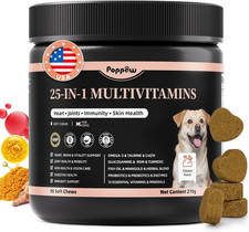 25-In-1 Dog Multivitamin Chews All-In-One Daily Vitamins Supplements for Dog