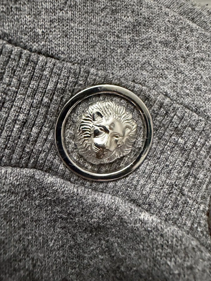 Versus Versace Women’s Sweatshirt Jumper Grey Lion Head Studs Large L - Image 2 of 4