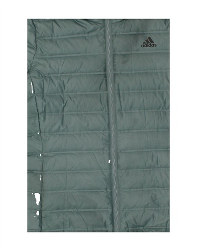 Chaqueta acolchada con capucha para mujer ADIDAS UK 10 pequeña verde poliéster BL23 - Imagen 3 de 4