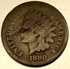 1880 Indian Head Cent AG About Good Condition Scratches as pictured 1c - 2096