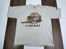 VINTAGE 1999 Mens Size XL Gray Mopar HEMI Shirt Car Parts Promo Racing 90s USA