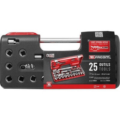 Facom Steckschlüsselsatz metrisch 1/2 (12.5 mm) 25teilig SXL.DBOX3PB