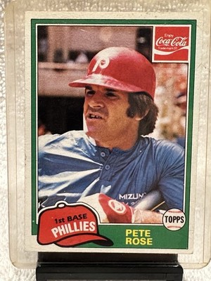 1984 Topps Coca-Cola Pete Rose #8 Phillies Promo Variation Vintage Baseball Card