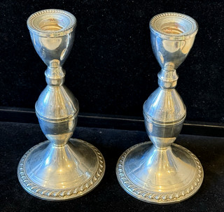 Vintage Sterling Silver Duchin Creators Weighted Candlesticks Pair (2C)
