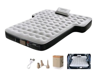 SUV Air Mattress, Thickened Flocked-Top w/ Wireless Built-In Pump, Universal Fit