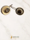 Sterling 925 Vintage Bottega Veneta Smokey Quartz Drop Earrings 9.25g