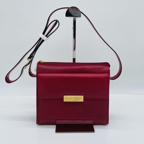 Christian Dior Shoulder Bag Purse CD Red Authentic - Picture 1 of 24