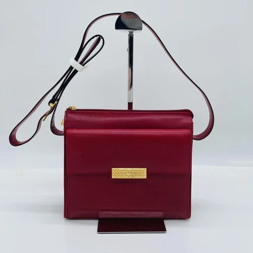 Sac à main bandoulière Christian Dior CD rouge authentique