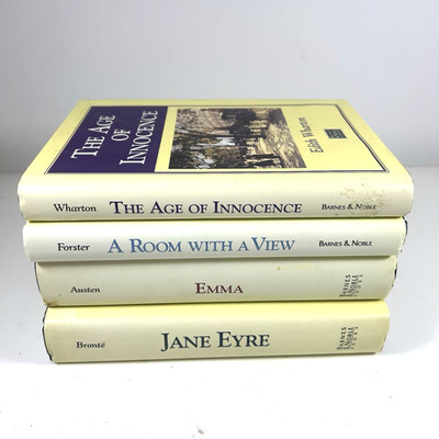 Lot of 4 Barnes & Noble Classics Literature Hardcover Books w/ Dust Jackets