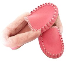 Moccasin Slipper HOT PINK Australian Wool Sheepskin 3-9 Ugg Mocasin Mocassin