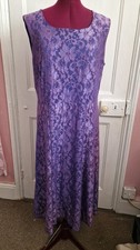Amber Size 16 Purple Lace Dress and Belro Woth Tags Wedding Guest