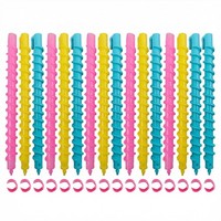 18 StüCk SpiralföRmige Haardauerwellenstab, Bunt, Kunststoff, Lang, Friseurst...