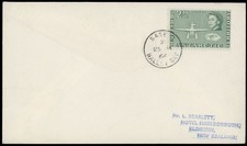 1966, BAT - AIR POST, COUVERTURE DE VOL PIONNIER DE HALLEY BAY À LA NOUVELLE ZELANDE