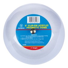 Westinghouse Clear Acrylic Dome Clip-On Glass Lamp Shade 4 H x 8 Dia. in. for In