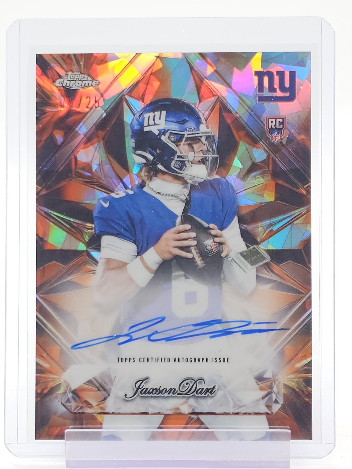 Jaxson Dart Topps Chrome Sapphire Edition Sapphire Selections Autographs #SSAJDA Orange