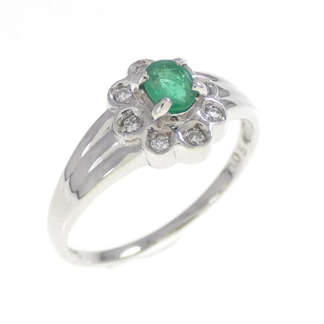Authentic PT900 emerald ring #260-008-050-2128