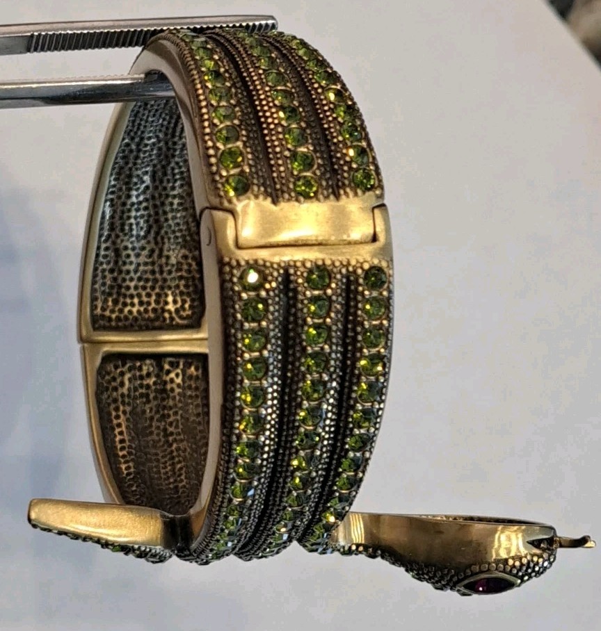 Heidi Daus SNAKE STATEMENT Hinged Cuff Bracelet 7… - image 5