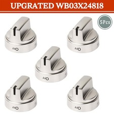 Stainless Steel Look Control Knob Replacement for GE Gas Range Stove WB03X24818
