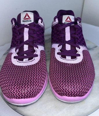 Reebok Womens Zprint Run V71820 Purple Running Shoes Lace Up Low Top Size 8.5 M
