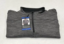 Pebble Beach Men's Dry-Luxe Performance 1/4 Zip Shirt, Gray, Size L