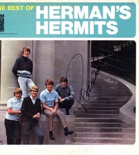 PETER NOONE Signed VINYL Autographed The Best Of Herman's Hermits ACOA COA Album