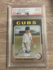 2024 TOPPS SHOTA IMANAGA RC REAL ONES AUTOGRAPH - PSA 10 Cubs 