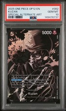 2025 ONE PIECE OP12-LEGACY OF THE MASTER SPECIAL ALTERNATE ART #082 KUZAN PSA 10