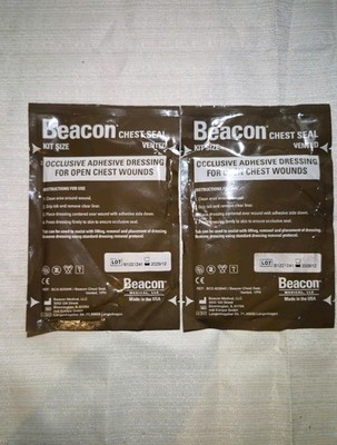 X2 Beacon Pocket Vented Chest Seal 6'' Exp 28 Medic Kit