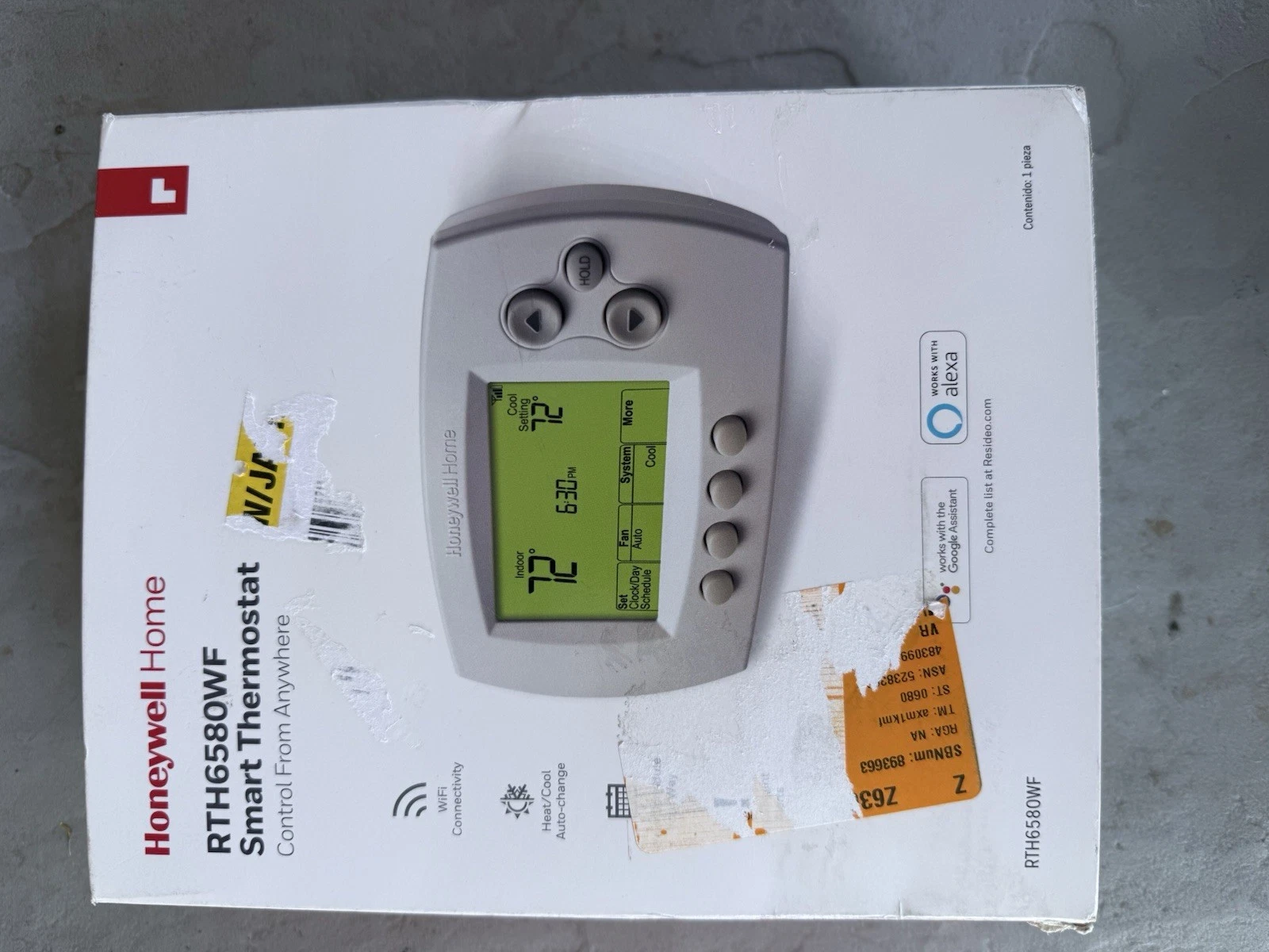 Honeywell RTH6580WF Wi-Fi Smart Thermostat Works w/ Alexa Google Assistant