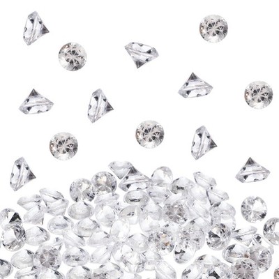 100er-Set Acryl-Diamantimitate, 20mm klare Schmucksteine für Bulk [klar]