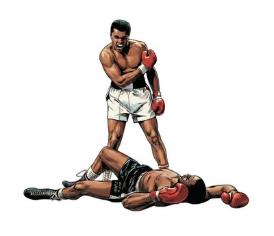 Muhammad Ali Legendary Boxer Cassius Clay Sonny Liston Water Resistant Sticker