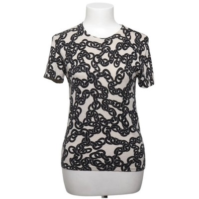 Diane von Furstenberg, T-shirt, Größe: M, Beige/Schwarz, Baumwolle/Seide #l5p