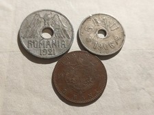 Kingdom Of ROMANIA 2 5 50 Bani 1900 1906 1921 Vintage Coins Carol I Ferdinand 