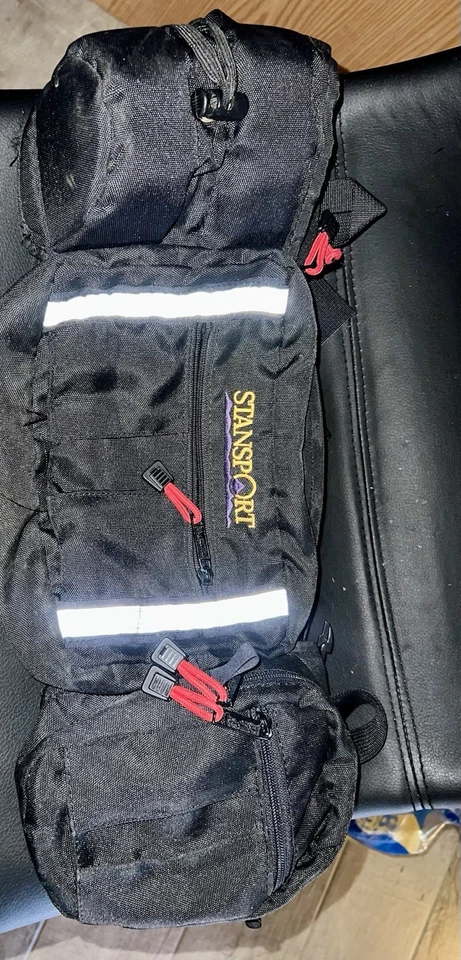 STANSPORT Riñonera Hip Pack Senderismo Caminar Ciclismo Bolsa Portabotellas De Colección Bonita Foto 3 de 4