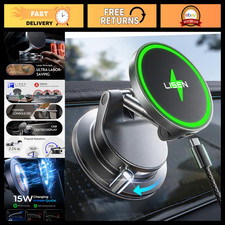 15W Magnetic Wireless Car Charger Mount for iPhone 18 Pro Max, Samsung, Pixel -