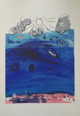 Lithographie Raoul Dufy: "Planétarium 1952" signée dans la planche, (after) - Photo 1/4
