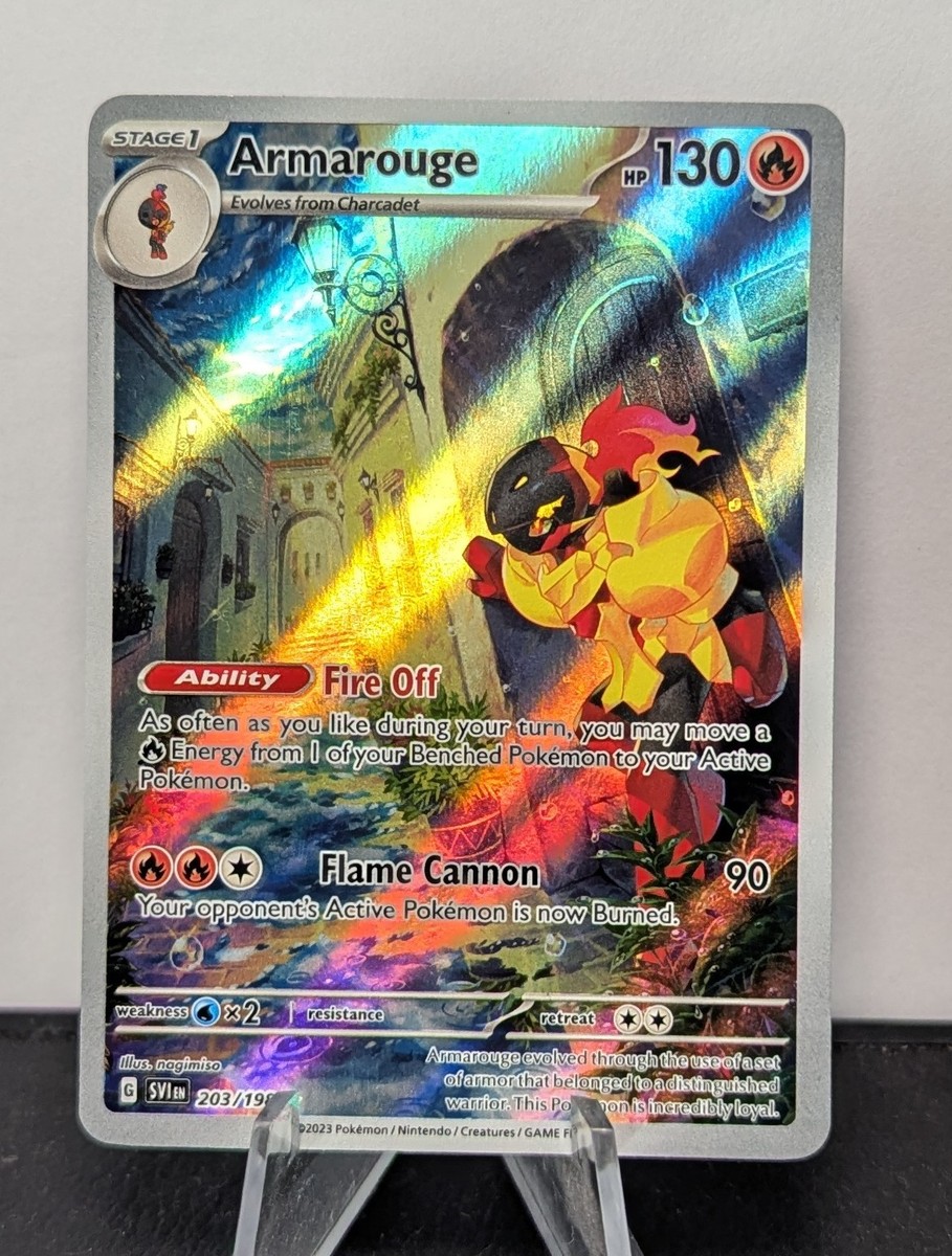 pokemon set with 203 cards Latios #203 EXTENDED ART Raycardza 2 Attack 1 Armarouge SV01: Scarlet & Violet