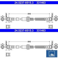 2X Bremsschlauch ATE 24.5237-0515.3 2 BremsschläUche Rechts Links Vorne