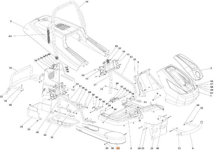 Carter Copricinghia EMAK SGN532151447 Originale Efco Oleo-Mac SGN