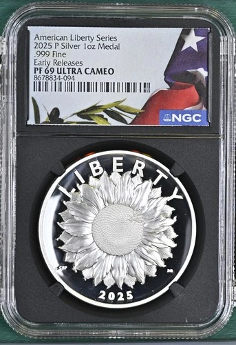 2025 Silver American Liberty Medal 1oz NGC PF69 UCameo Early Releases #890B