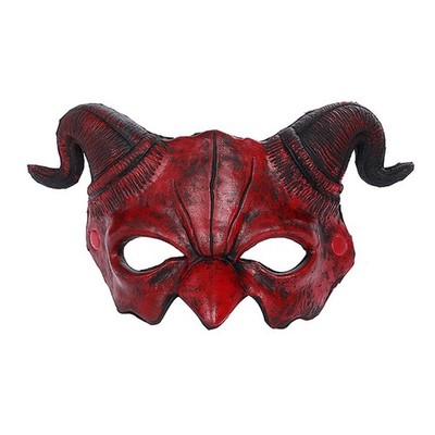 FakeFace Halloween Dämon Maske Teufel Maske Horror Halbgesicht Maske Maskerad...