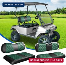 4PCS Golf Cart Diamond Seat Covers Kit, Front and Rear Seat Covers Fits C