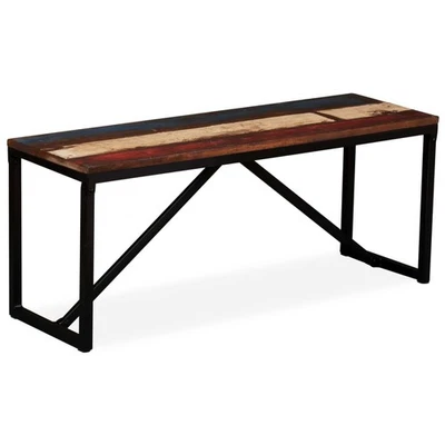 Banc 110x35x45 cm Bois de Manguier Massif Banc d'Entrée Maison Décor vidaXL - Photo 1/2
